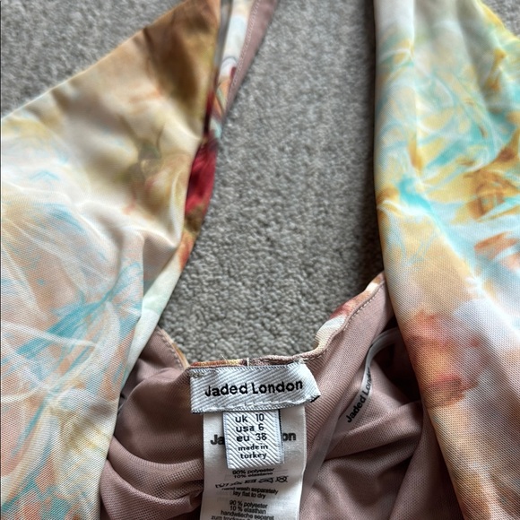 Jaded London Multicolor “Cindy” Plunge Mini Dress - Picture 4 of 4